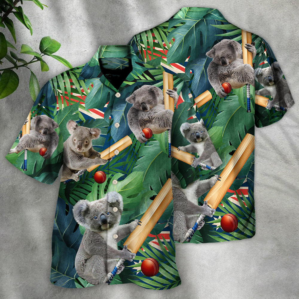 Cricket Koala Funny Lover Cricket And Koala - Hawaiian Shirt