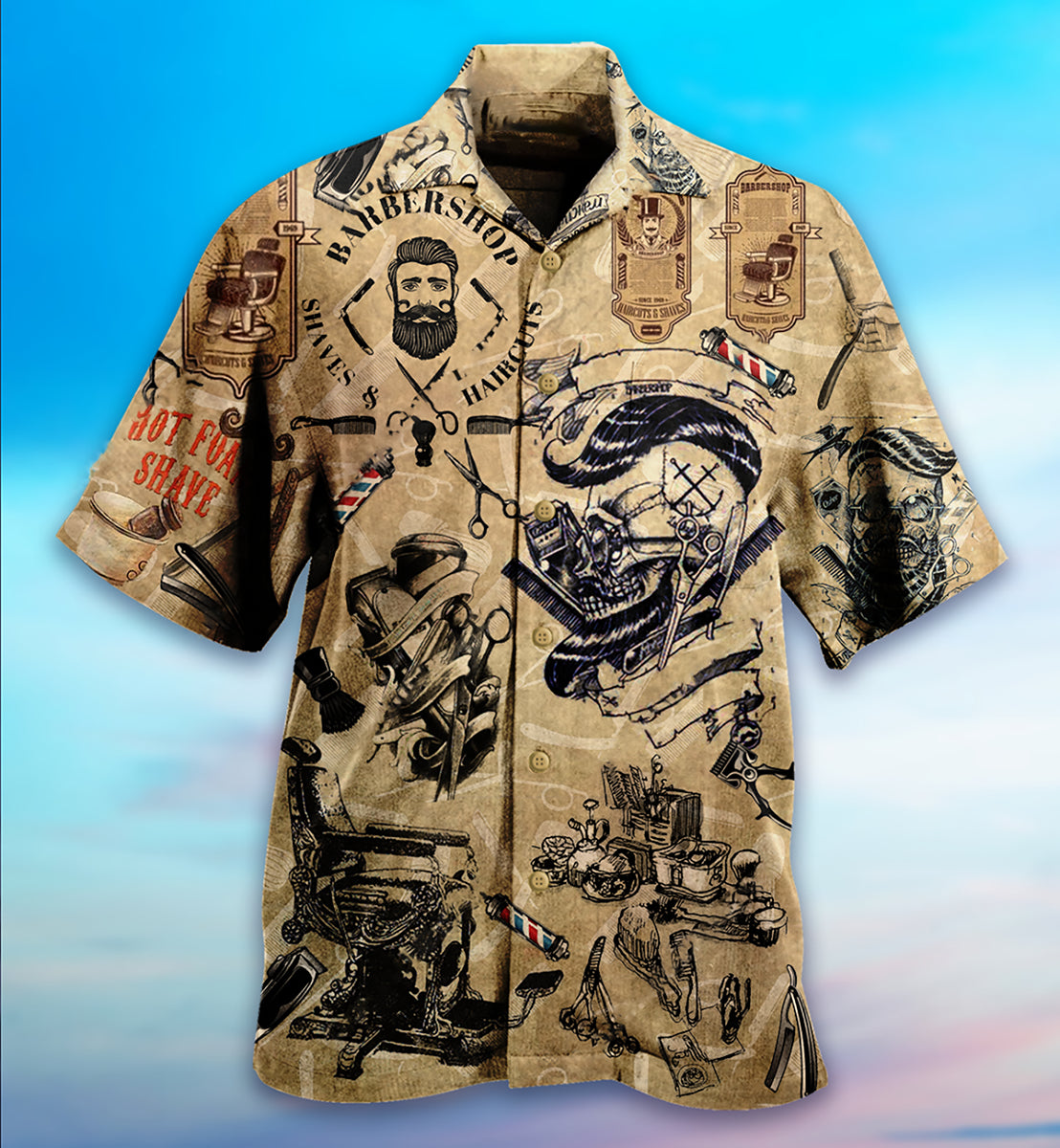 Barber Shop Vintage Style - Hawaiian Shirt